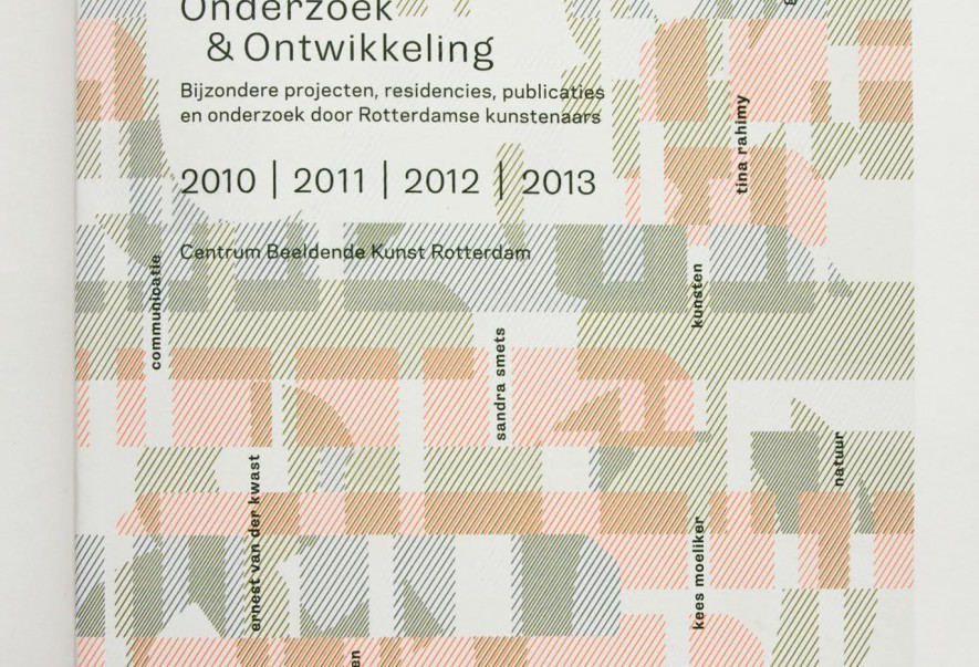 Cover R&D publication 'Research & Development - Special projects, residencies, publications and research by artists from Rotterdam - 2010 | 2011 | 2012 | 2013' (2015)