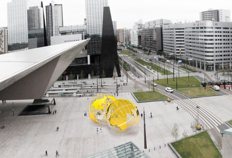 Olafur Eliasson, design sketch Kissing Earth for Stationsplein (2014)